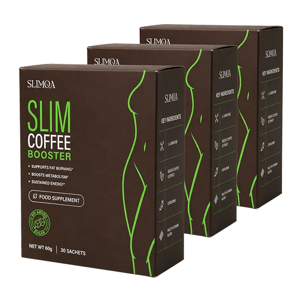 Slimqa Slim Coffee Booster carton with 30 sachets, US edition