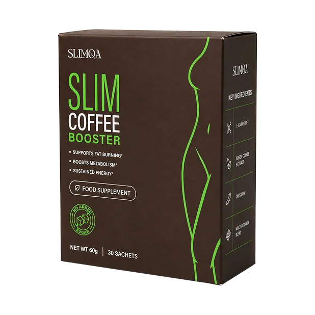 Slimqa Slim Coffee Booster carton with 30 sachets, US edition